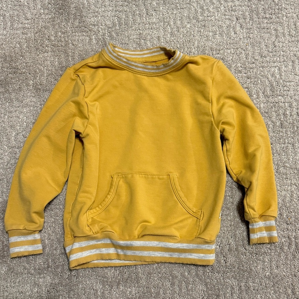 Little Sleepies Play Honey Pocket Crewneck Stripe Trim Pocket Pullover